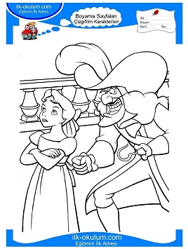 Çocuklar İçin Peter Pan Boyama Sayfaları 